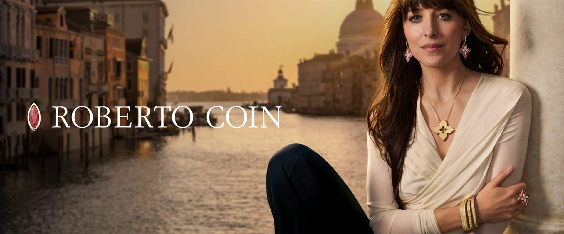 Roberto Coin's new global brand ambassador, Dakota Johnson, in new ad campaign